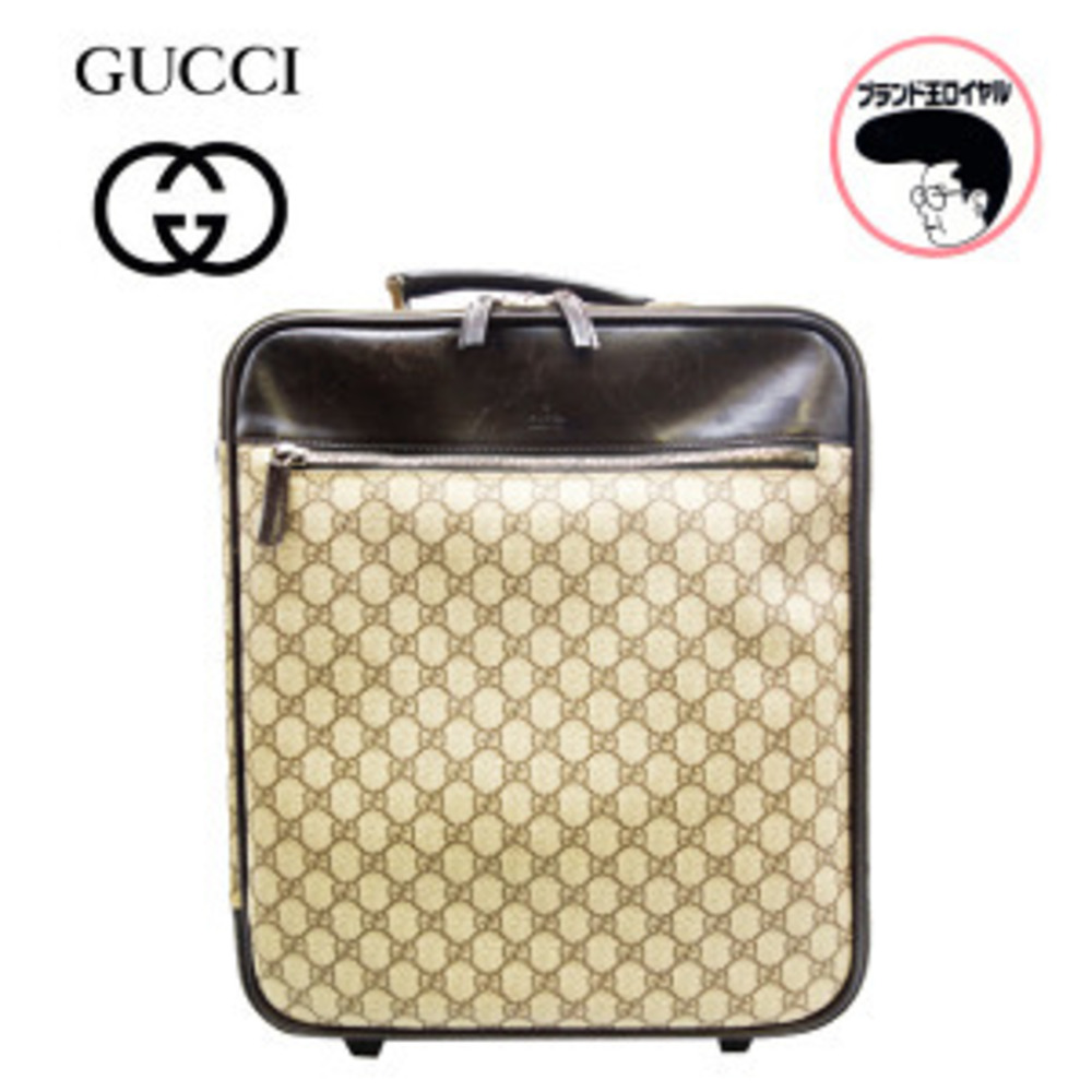 GUCCI Carry Bag GG Canvas Beige